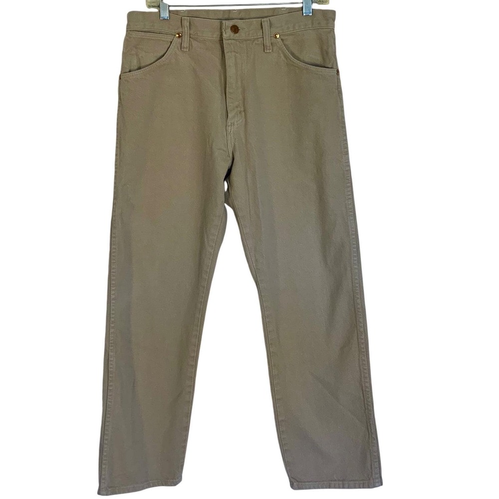 Vintage Wrangler Made in‎ USA Tan Jeans Mens 33x30 100% Cotton straight leg